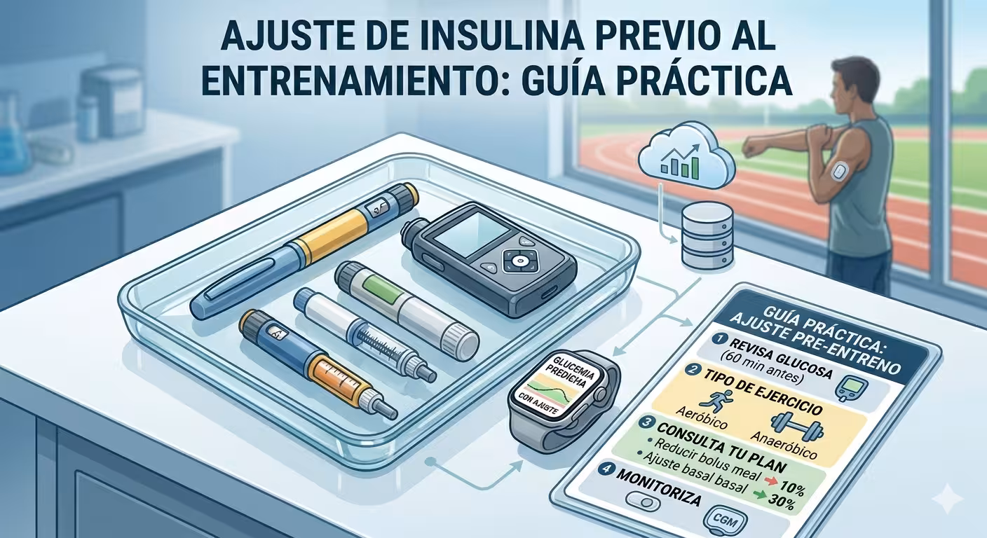 Ajuste de insulina antes del ejercicio en diabetes